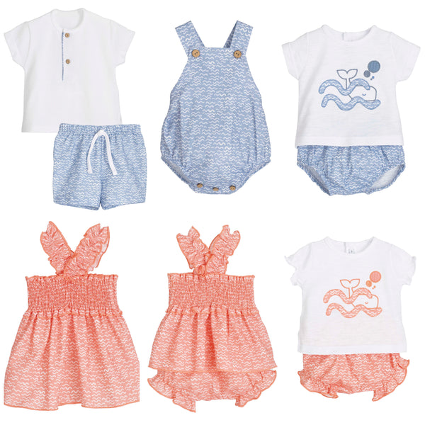 Coral Waves Whale Bloomer Set