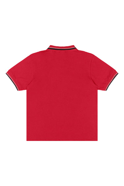 Red Piquet Polo Set