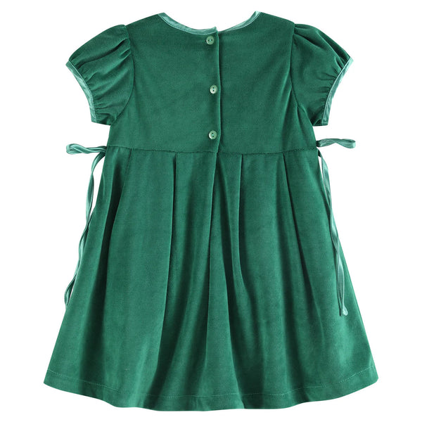 Green Velour Dress: 2T