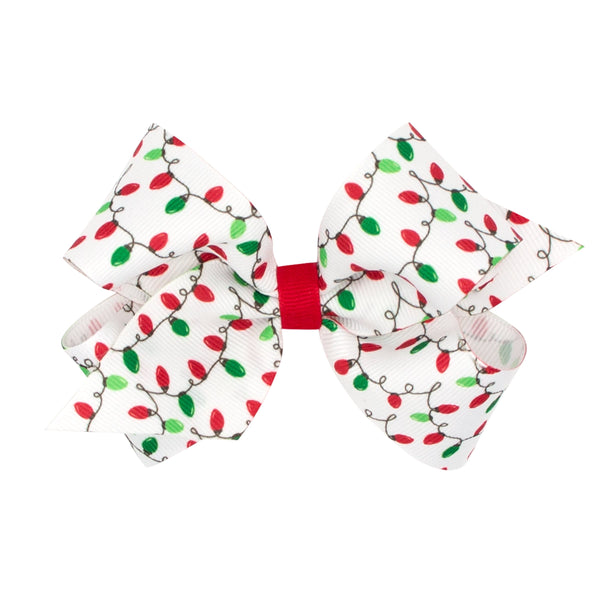 Chistmas Lights Medium Hair Bows