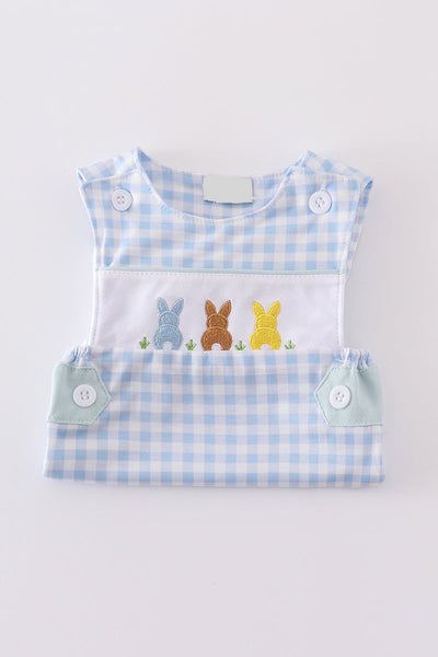 Blue Gingham Bunny Jon Jon