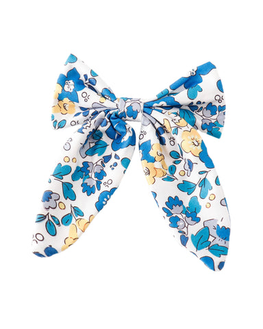 Blue Blooming Hair Bow