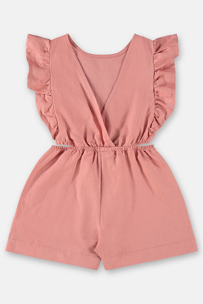 Rose Linen Romper