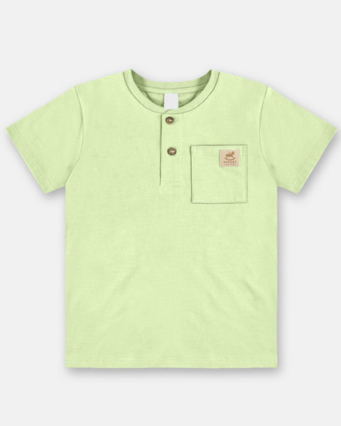 Lime Button Tee
