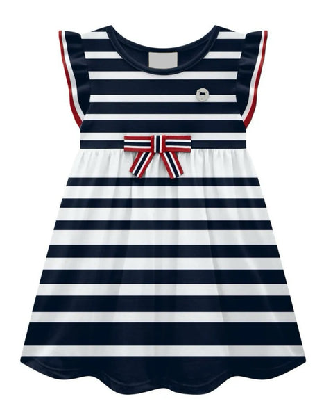 Navy Striped Dress