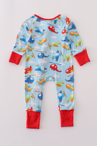 Helicopter & Planes Bamboo Zipper Pajama