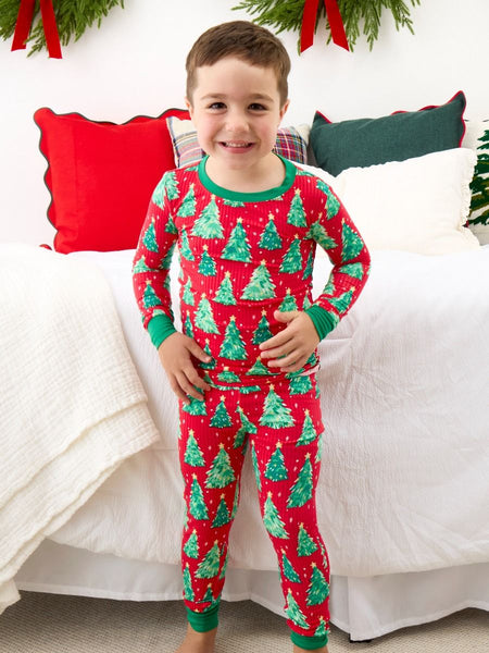 Christmas Tree Unisex Bamboo Pajama Set