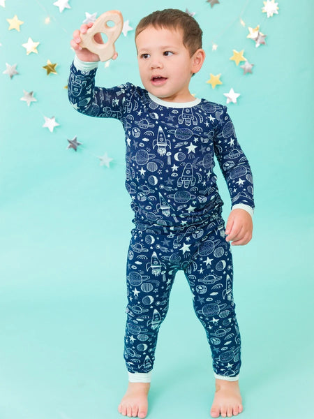 Spaceship Bamboo Viscose Pajama Set