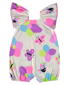 Flowers & Butterflies Jersey Baby Romper