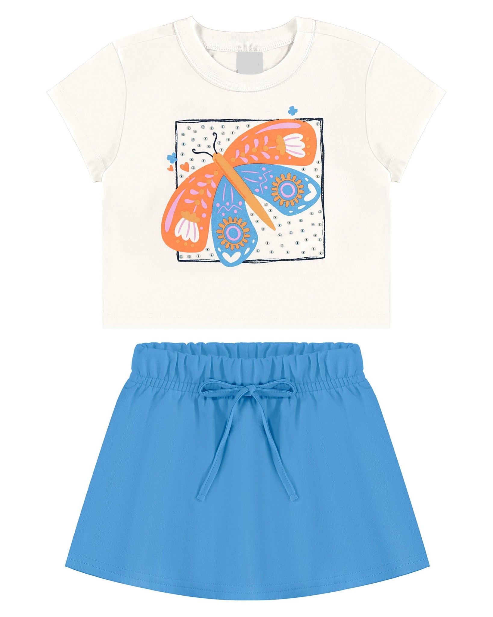 Butterfly Skort Set: 10Y & 14Y