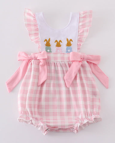 Bunny Pink Bow Romper