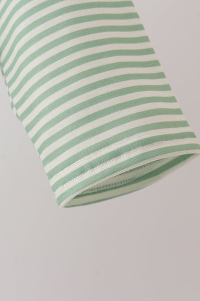 Green Stripe Pocket Top