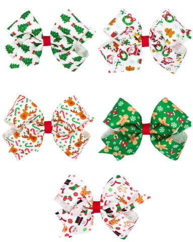 Christmas Medium Hair Bows