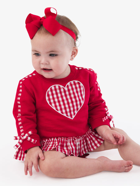 Red Gingham Heart Bloomer Set