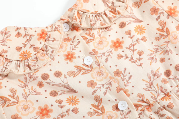 Delicate Floral Collared Dress