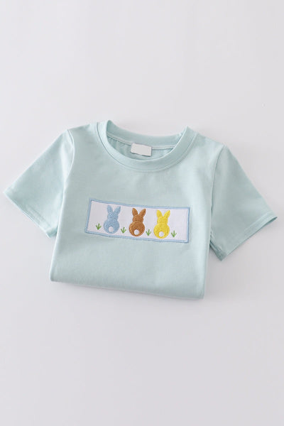 Blue Gingham Bunny Set