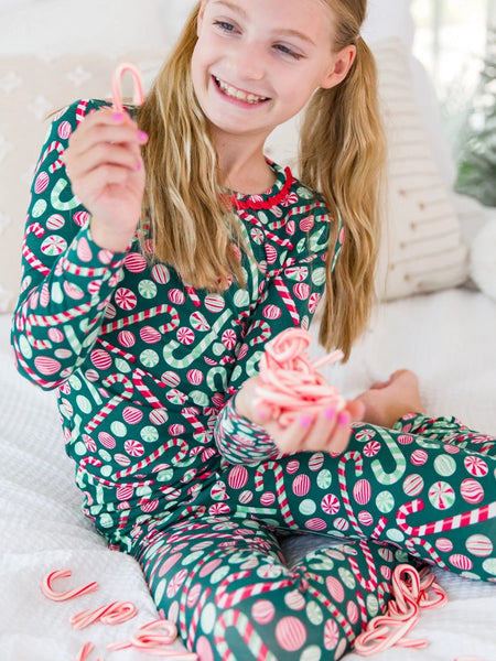 Peppermint Ruffle Pajama Set