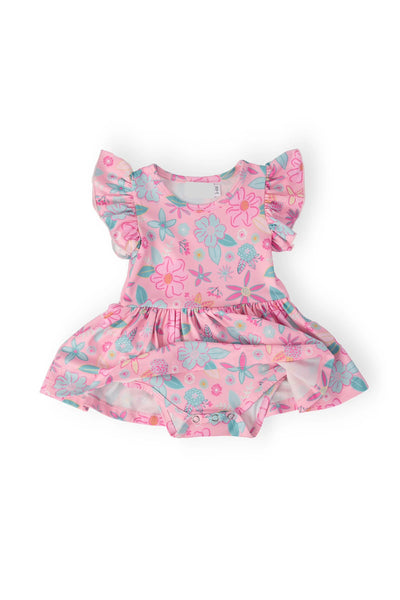 Hawaiian Bloom Flutter Twirl Bodysuit