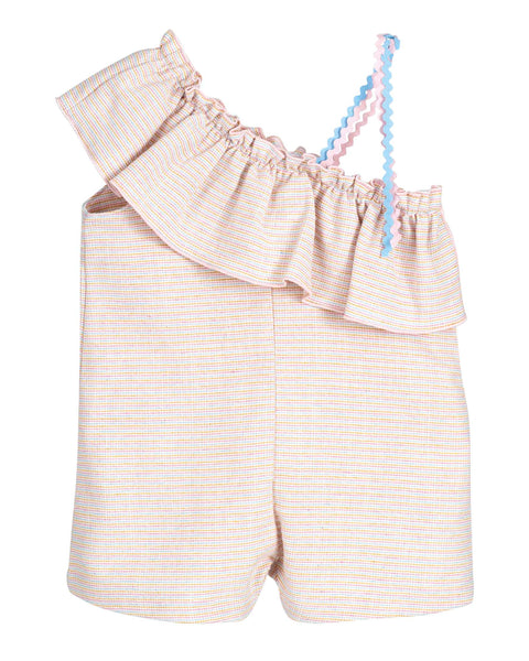 Cotton Candy One Shoulder Romper