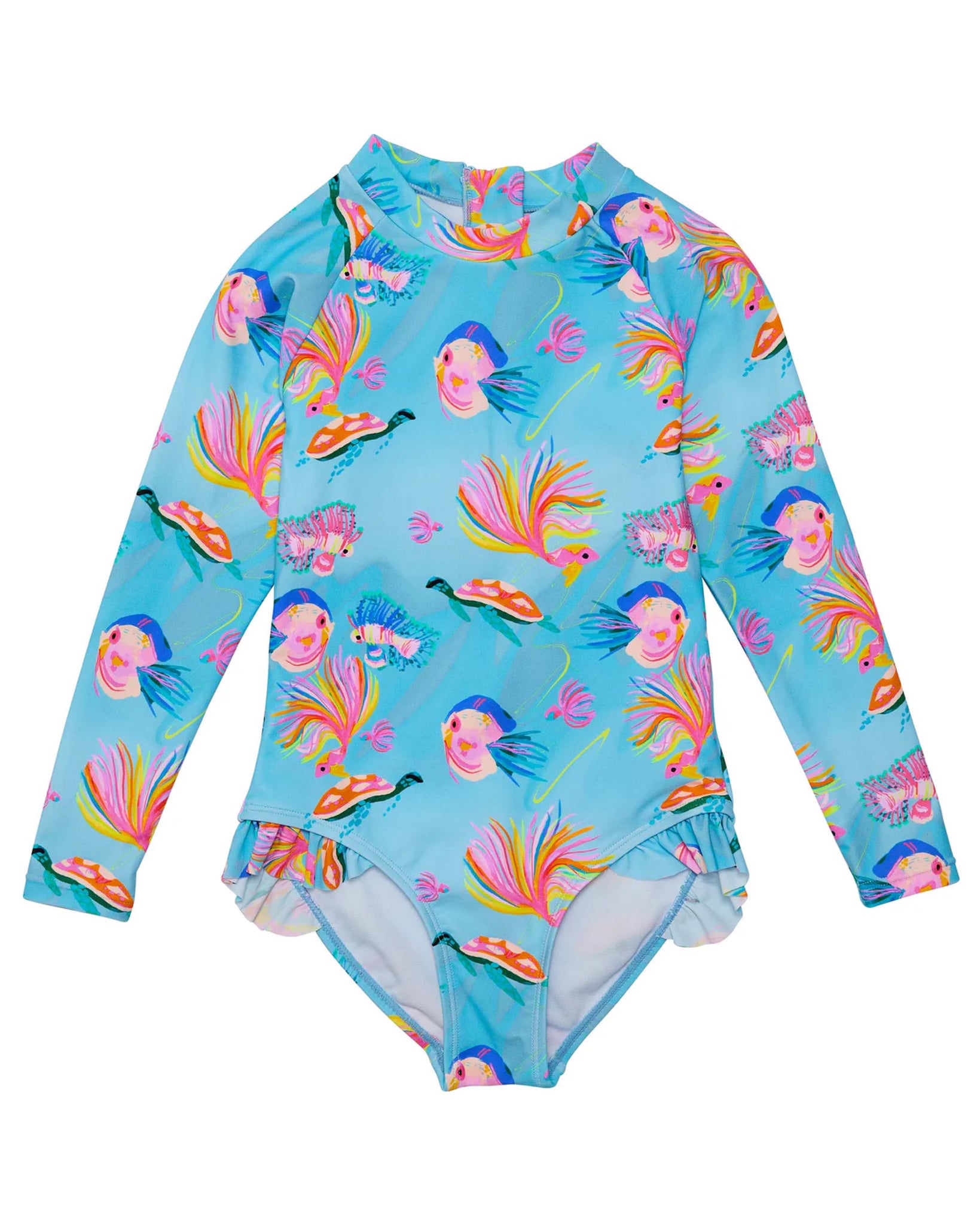 Betta Fish Leg Frill Surf Suit (size 2T, 3T, 4T, 6y)