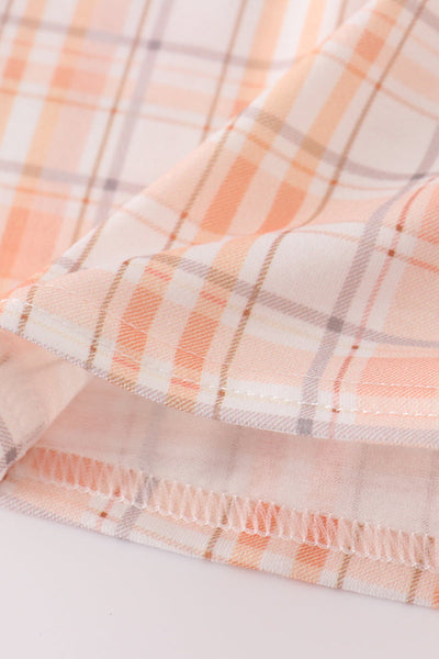 Pumpkin Plaid Bloomer Set: 2T