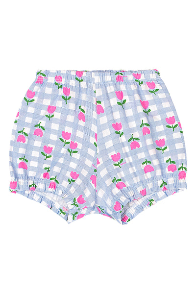 Tulips Checkered Bloomer Set