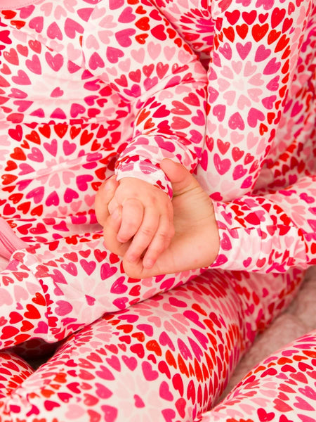 Pink & Red Kaleidoscope Hearts Pajama Set