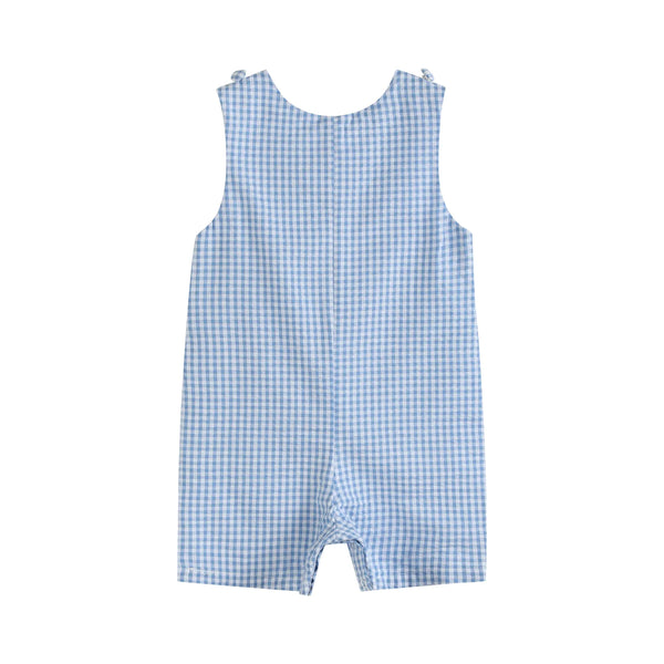 Blue Gingham Turtle Overall: 6-12m, 12–18m, 18-24m