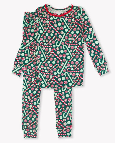 Peppermint Ruffle Pajama Set