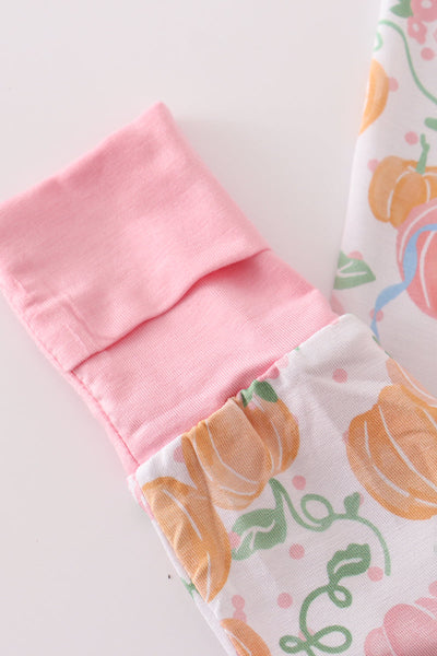 Pumpkin Zipper Bamboo Pajama: 9m