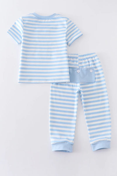 Blue Stripes Rabbit Pajama