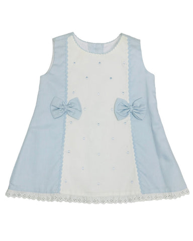 Light Blue Piquet Bow Dress