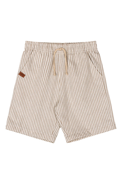 Beige Stripe Woven Set