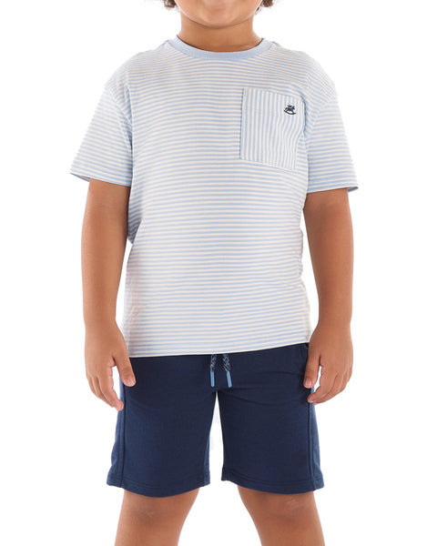 Blue Striped Set: 12-24m & 2T