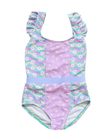 Pastel Daisies One Piece Swimsuit