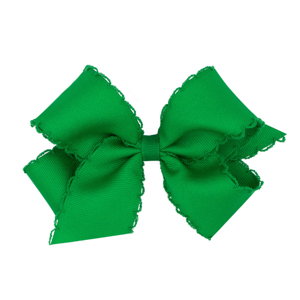 Hair Clip Bow with Matching Moonstitch Edge (Mini, Small & Medium Size)