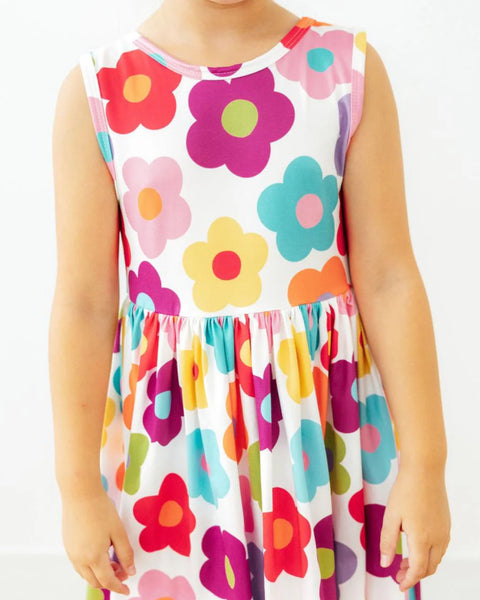 Colorful Daisies Tank Dress