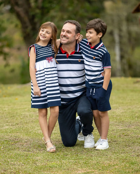 Navy Striped Dress