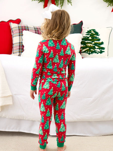 Christmas Tree Unisex Bamboo Pajama Set