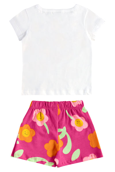 Happy Flowers Skirt/Short Set