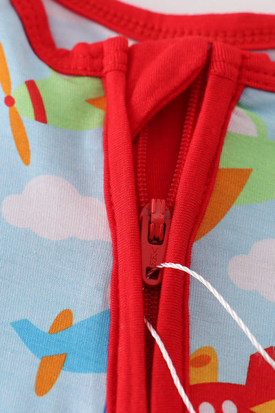 Helicopter & Planes Bamboo Zipper Pajama