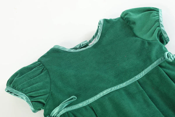 Green Velour Dress: 2T