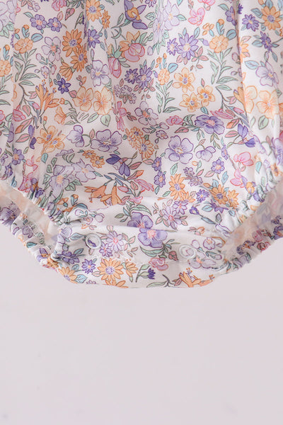 Delicate Blooms Smocked Bubble Romper
