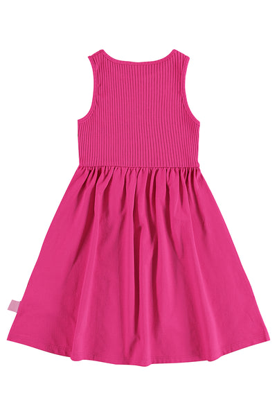 Fuchsia Ribbed Tank Dress: 4T & 12Y