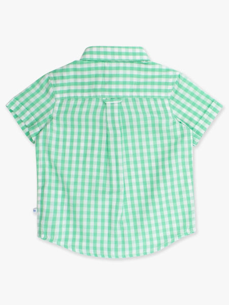 Gingham Woven Button-Down Shirt