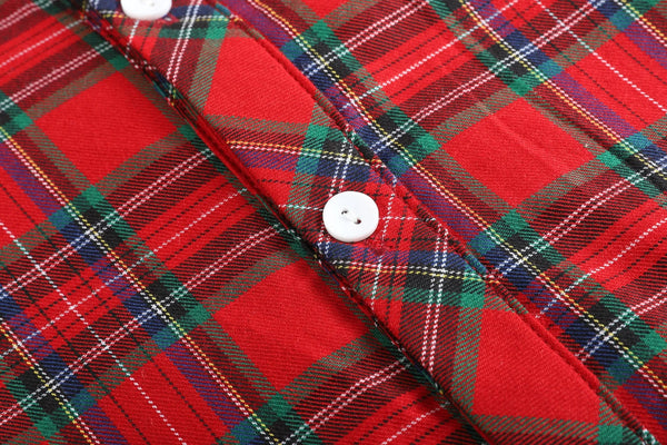 Red Plaid Button Up Shirt