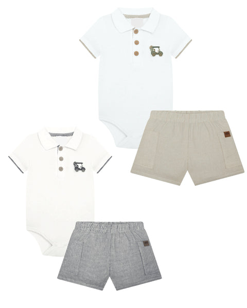 Golf Cart Beige Polo Set