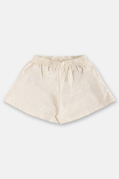 Flower Embroidered Woven Set: 3T