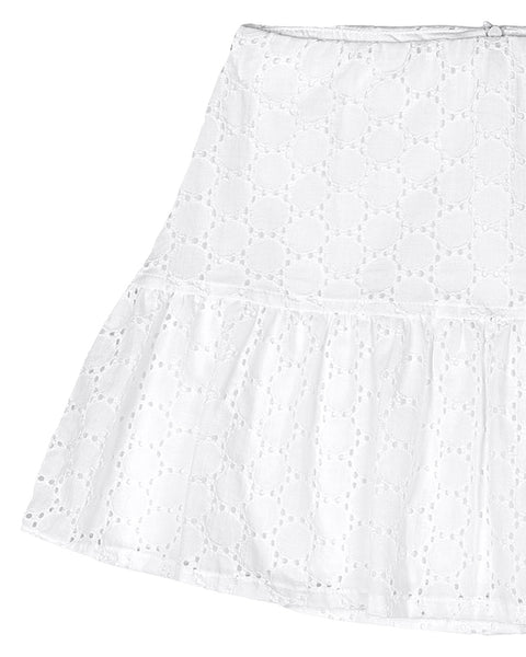 Eyelet White Skirt: 12Y