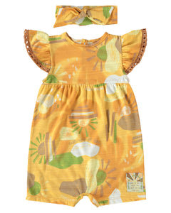 Sunset Romper with headband